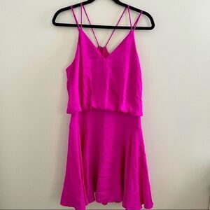 NEW MILLY Pink Fit and Flare Mini Dress